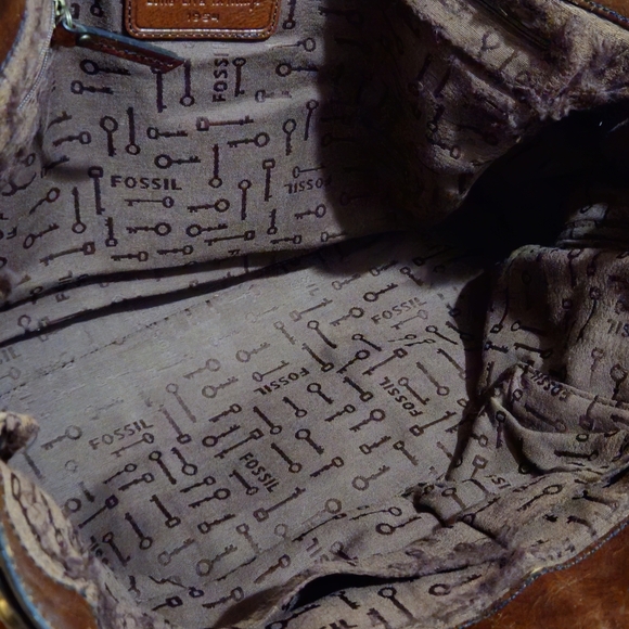 Fossil Vintage Rare Reissued Weekender Brown and Multicolor Satchel - Picture 2 of 16